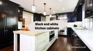 black and white kitchen cabinets