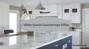 White Quartz Countertops Office 1