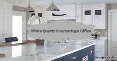 White Quartz Countertops Office 1