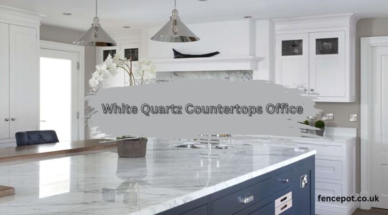 White Quartz Countertops Office 1